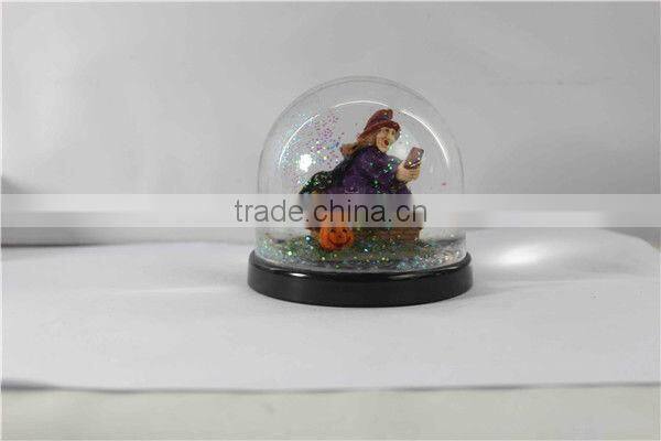 Plastic custom halloween snow globe