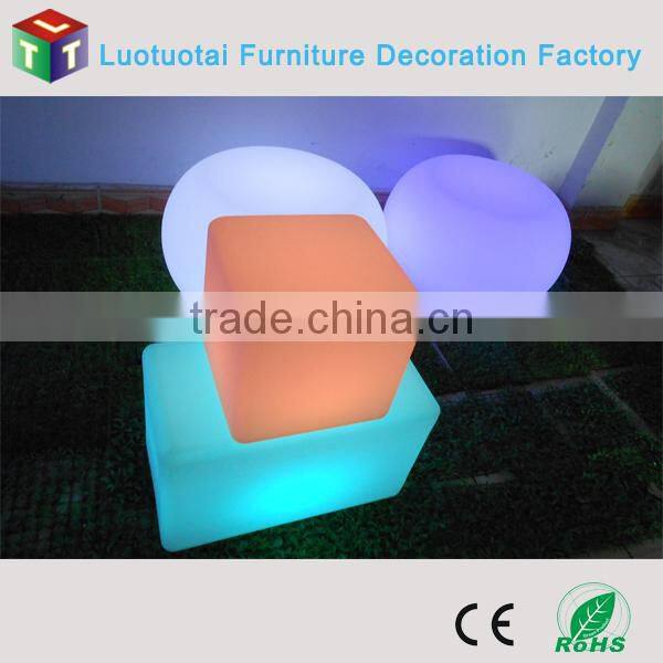 Luminous furniture flashing LED cube chair/cube seating outdoor