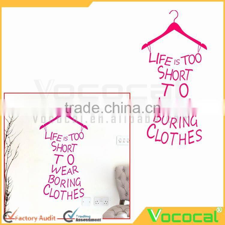 Removable Wall Art Decor Decals Stickers DIY Decoration for Bedroom Fitting Room Cloakroom Living Room Hallway Fashion Store