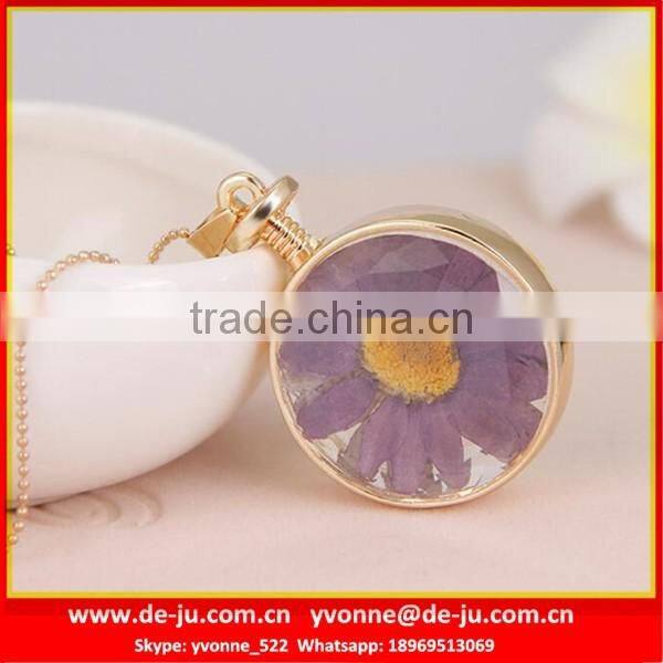 Newest Flower Design Gold Necklace