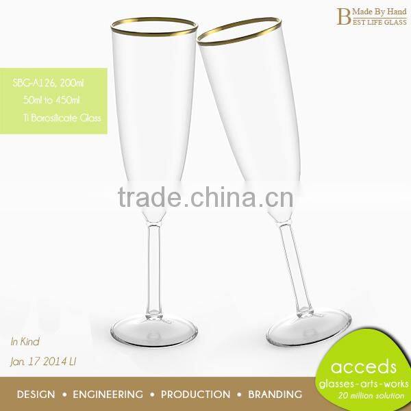 Hand Blown Hot Selling Beautiful Wedding Wine Glass