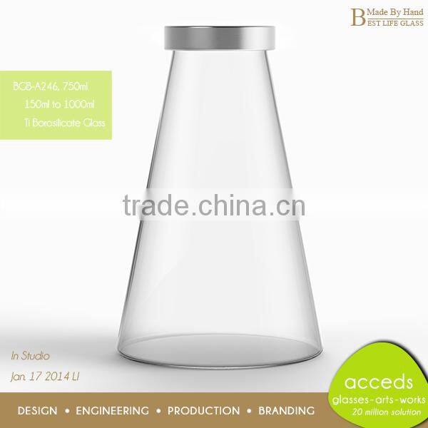 Round Airtight Large 1000ML Candy Jar Glass