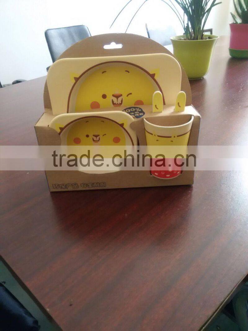 Bamboo Fiber Kids Dinnerware five sets,eco-friendly