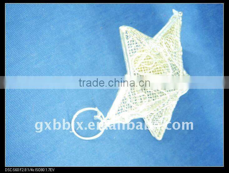 White wire star shape christmas decorative craft