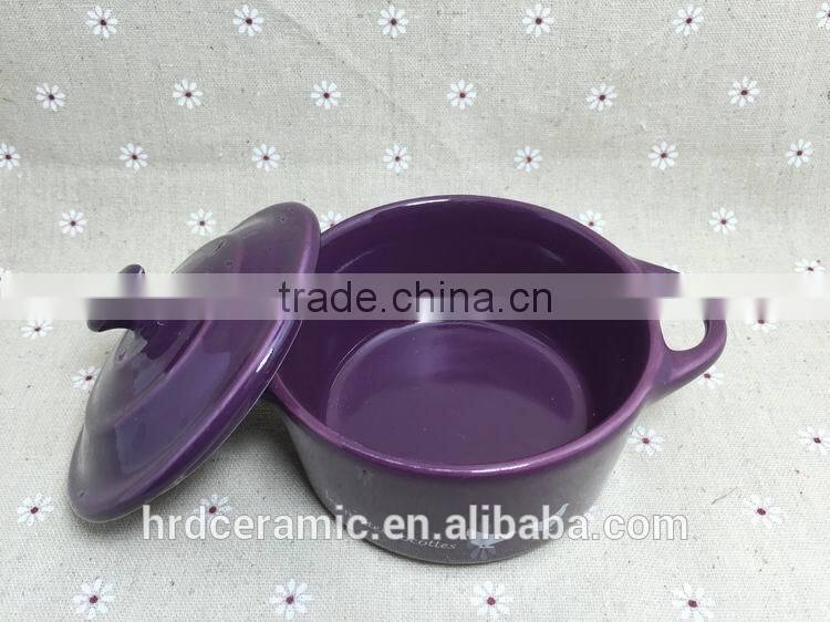 Wholesale stocked painting ceramic Soup Bowl With Lid
