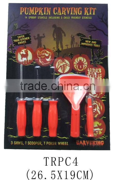 New style 5pcs holiday decoration pumpkin carving kit