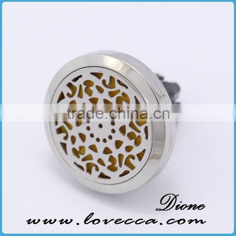 Stainless Steel Vent Car Air Freshener Aromatherapy Essential Oil Diffuser