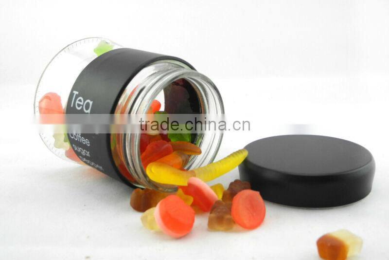 stainless steel coating glass jar for coffee tea suga TP12136