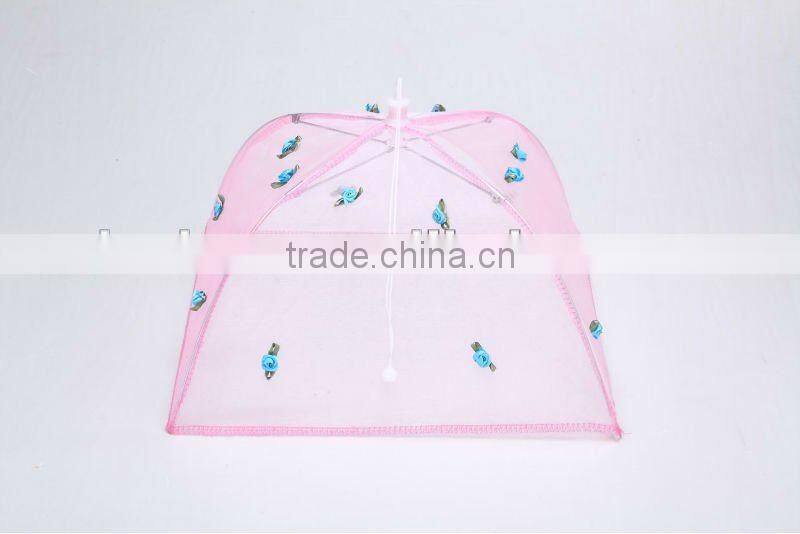 high quality foldable food cover with flower