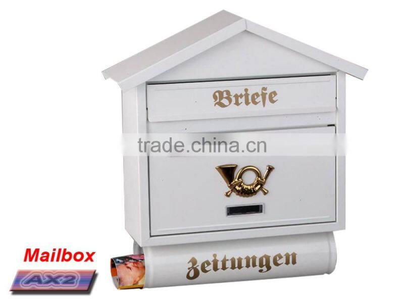 European style wall mount mailbox letter box