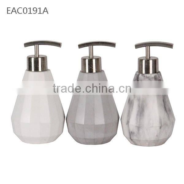 Bathroom design marble effect bath soap dispenser / wholesale bathroom accessories set
