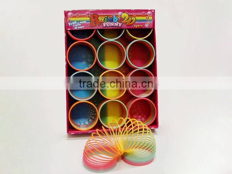 colorful plastic rainbow spring educational classic toys for kids/promotional toys raibow circle