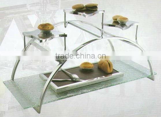 Arched Stainless steel buffet display shelf