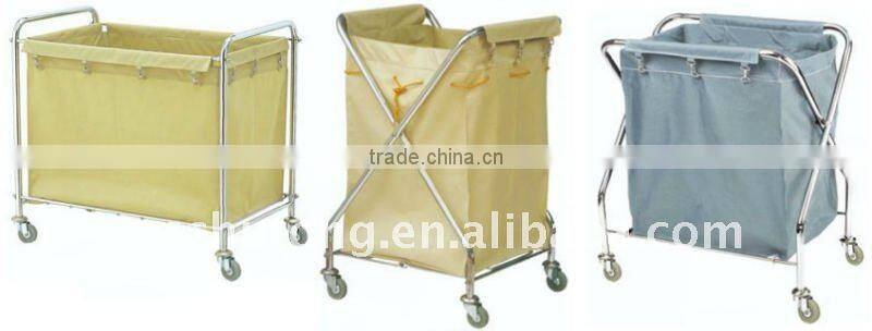 Hotel guest room linen room service cart
