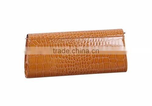 Womens Envelope Evening Patent Croc Skin Embossed Party Clutch