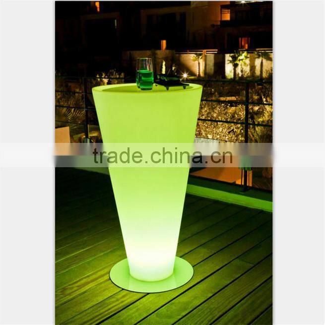 L shaped LED table, illuminated led table with color changing