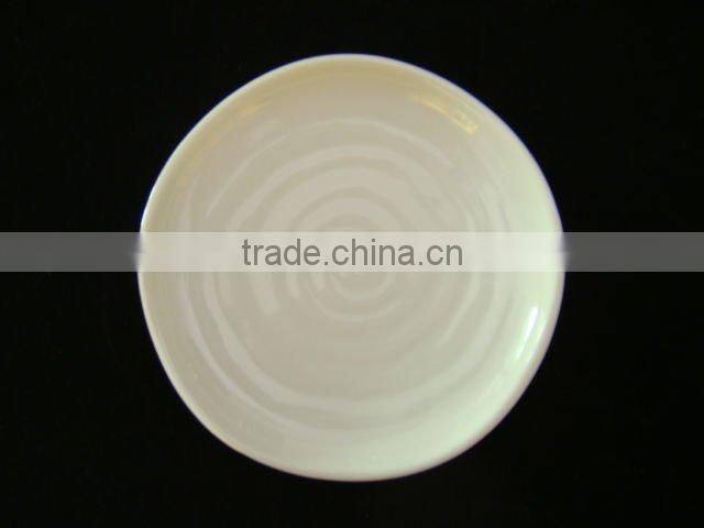 hotel white square melamine deep plate set