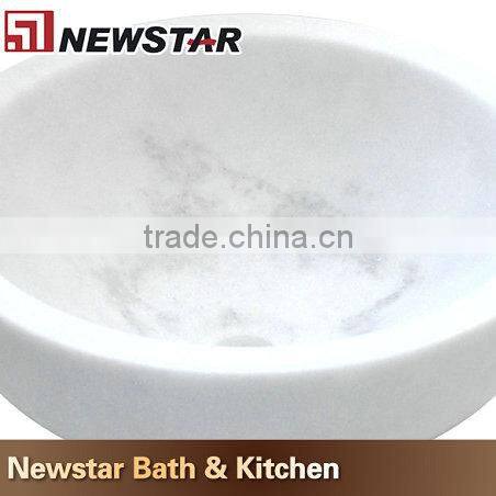 Newstar white marble bathroom sink