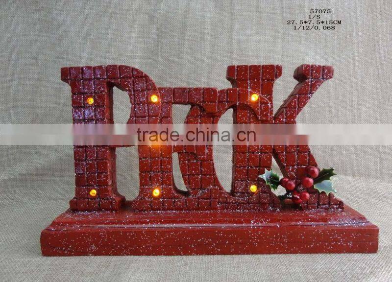 Resin Chritsmas Decoration Led Letter Lights