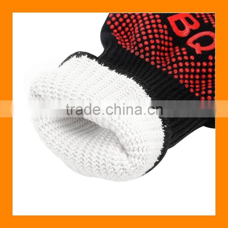 Factory Price 14 Inch Forearm Protection 932F Extreme Heat Resistant Gloves Silicone BBQ Grill Gloves Mittens Hot Oven Gloves