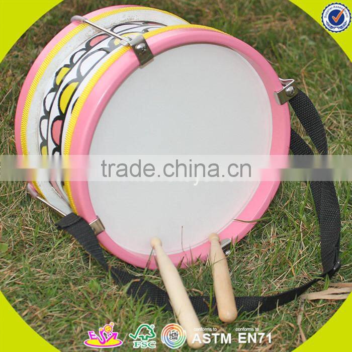 wholesale simple style wooden toy double drums funny wooden toy double drums for toddlers W07J004