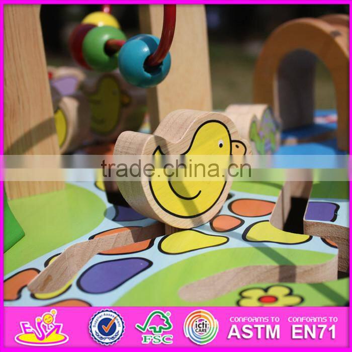 2016 new design baby toys wooden montessori beads W12D048