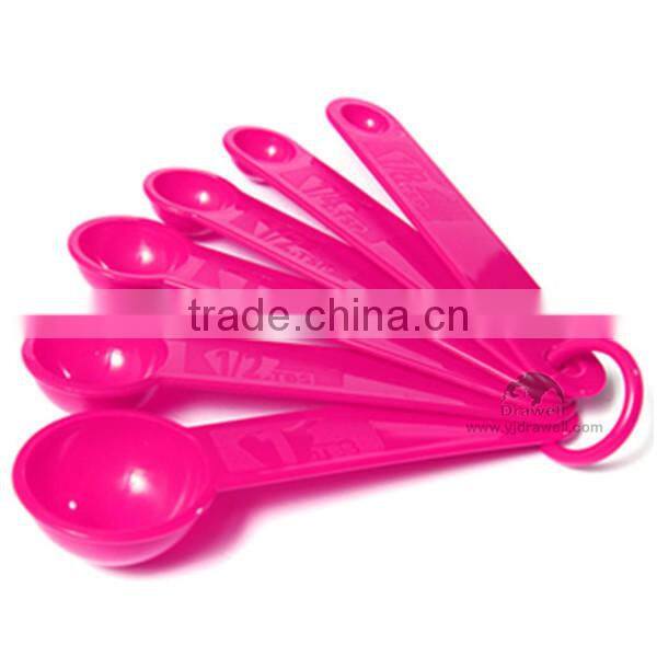 MS-6710 BPA Free Plastic 6 piece measuring spoon set