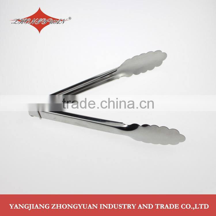 9"food grade stainless steel food tongs for kitchenutensils china