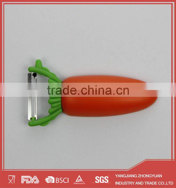 Stainless steel Y shaped peeler with magnetic carrot shaped handle