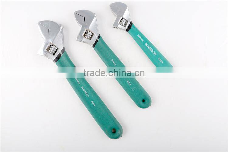 PROFESSIONAL ADJUSTABLE WRENCH DIPPED HANDLE