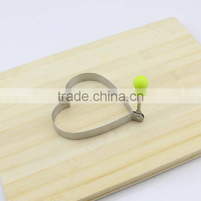 Hot Selling Novelty Cook Fried Egg Pancake Stainless Steel Heart Shaper Mould Mold Kitchen Tool Rings