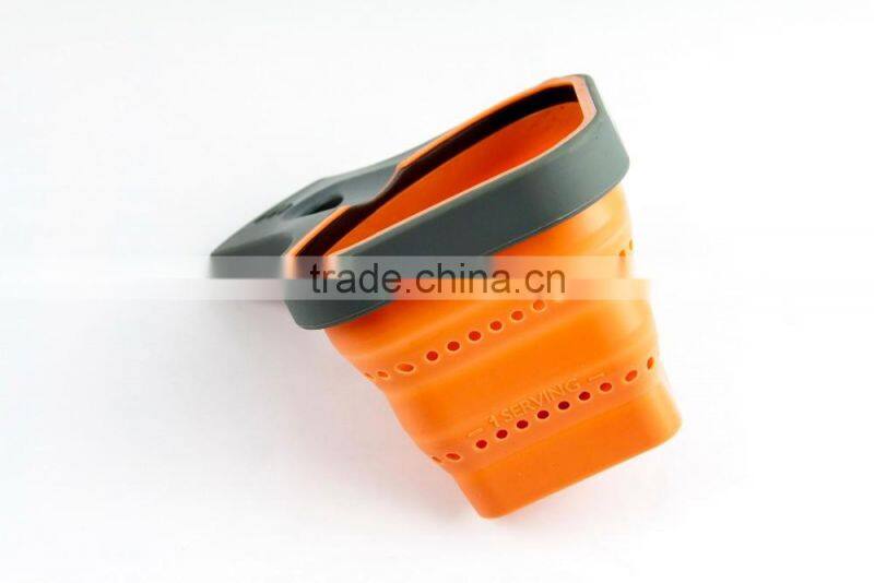 16093 SILICONE MEASURING CUPS SET CUP SPOON KITCHEN TOOL COLLAPSIBLE BAKING COOK