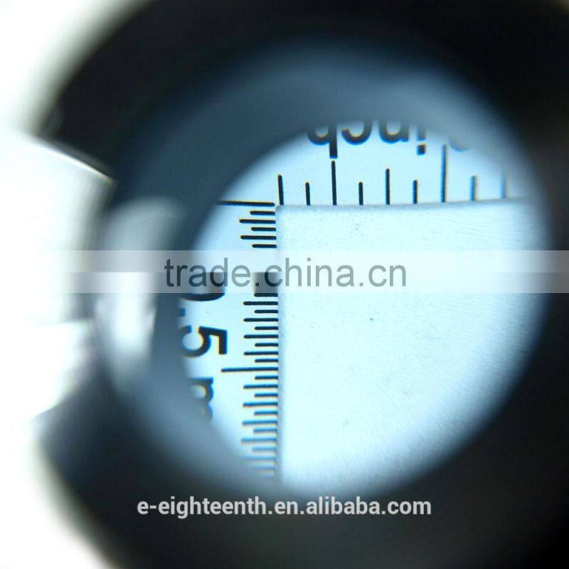 10X Hand-held Optical Magnifier glass LED Lighted Jeweler loupe with Scale