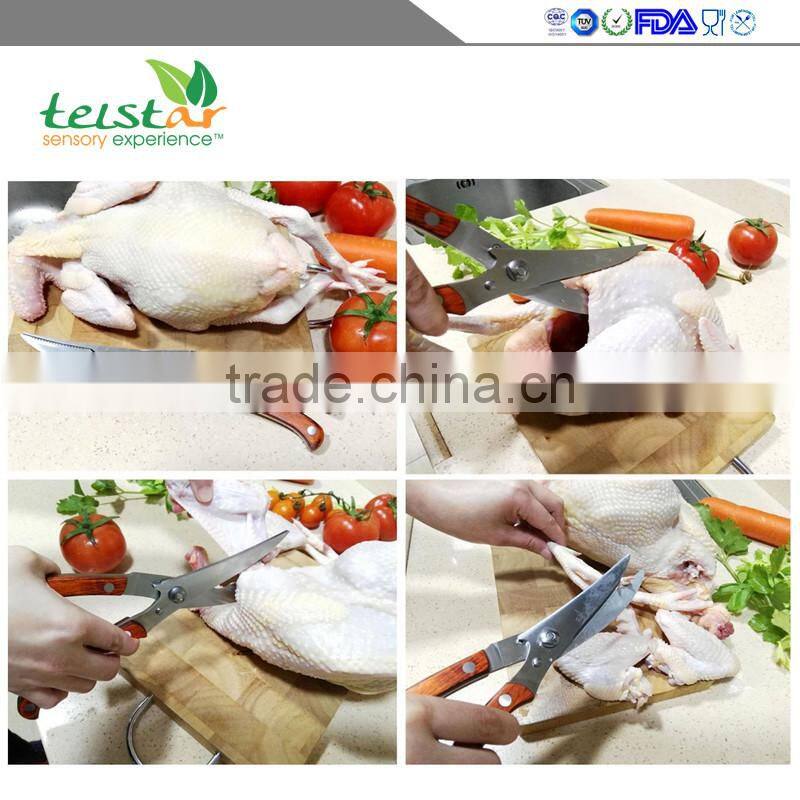 Manufacturers selling chicken bone cut wooden kitchen scissors high-end gift box