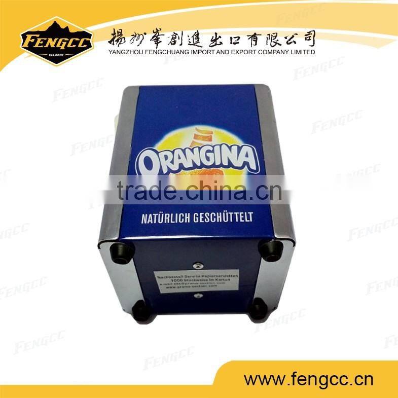 Advertising Logo custom napkin box,tin box