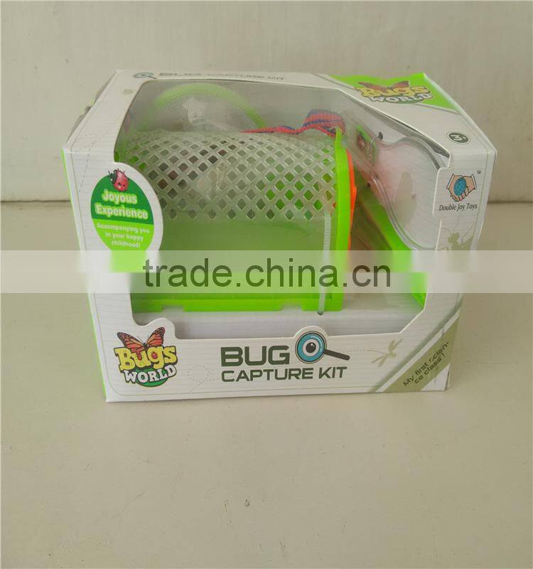 Factory hottest item plastic insect catch set Preschool science toys outdoor magnifying bug box
