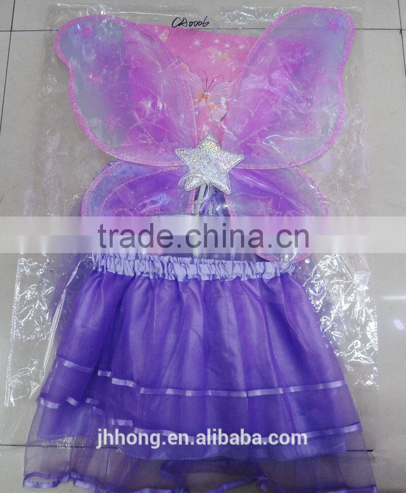 purple costume butterfly wings set for kids