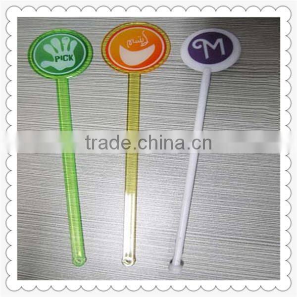 Promotion 2016 new product plastic custom cocktail stirrer
