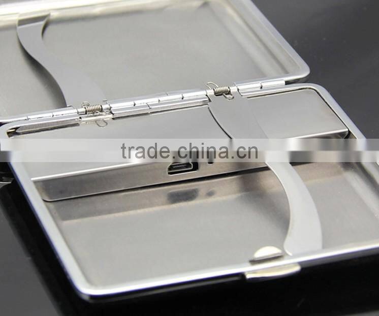 Multicolor metal cigar tin box with electronic lighter