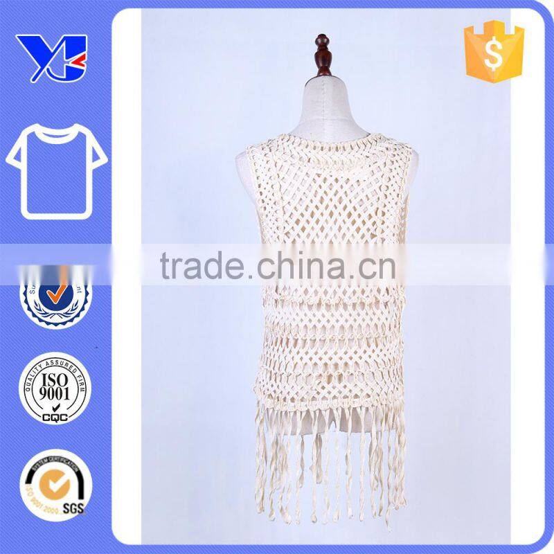 Crochet cootton fringes botton butterfly tie trendy transparent handmade coat