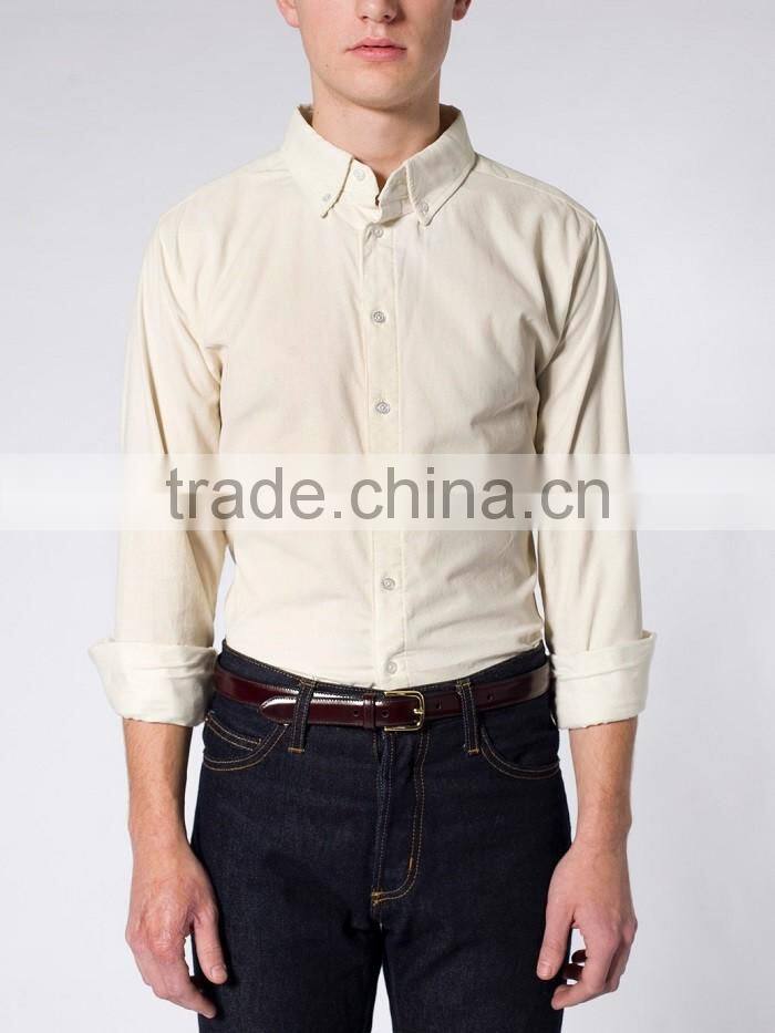 The classic collared button-down shirts comfy 100% Cotton white shirts