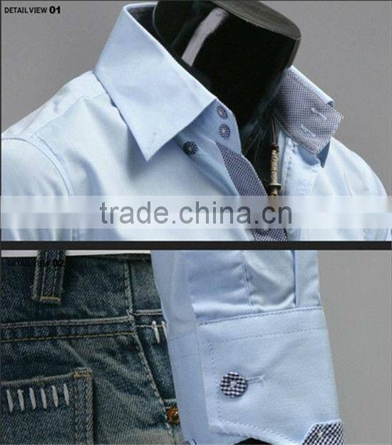 Slim fit shirt men china shirt stock wholesale italian design man shirts