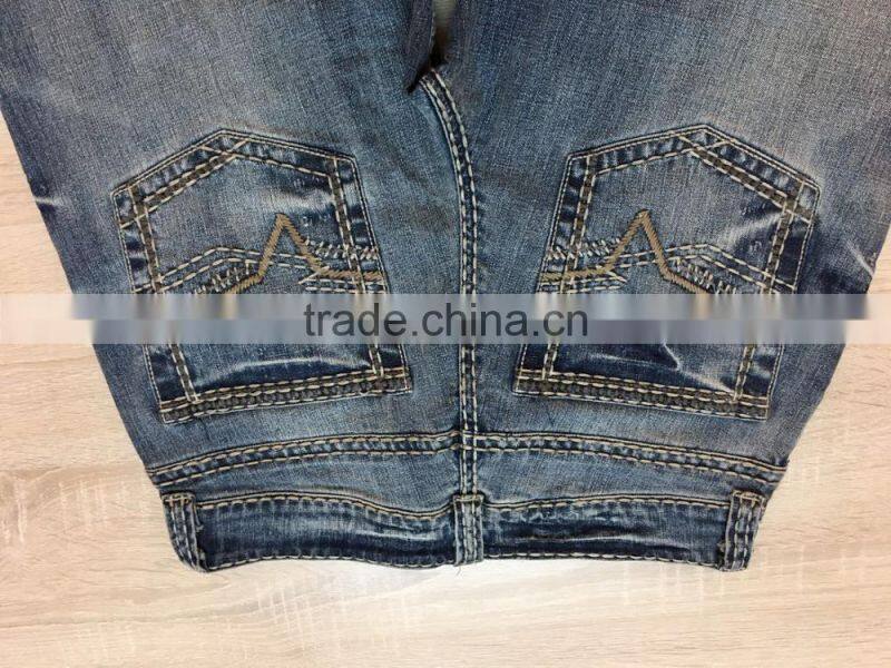 GZY Stock Slassical Dark Or Light Blue Jeans Men For 2017 Denim