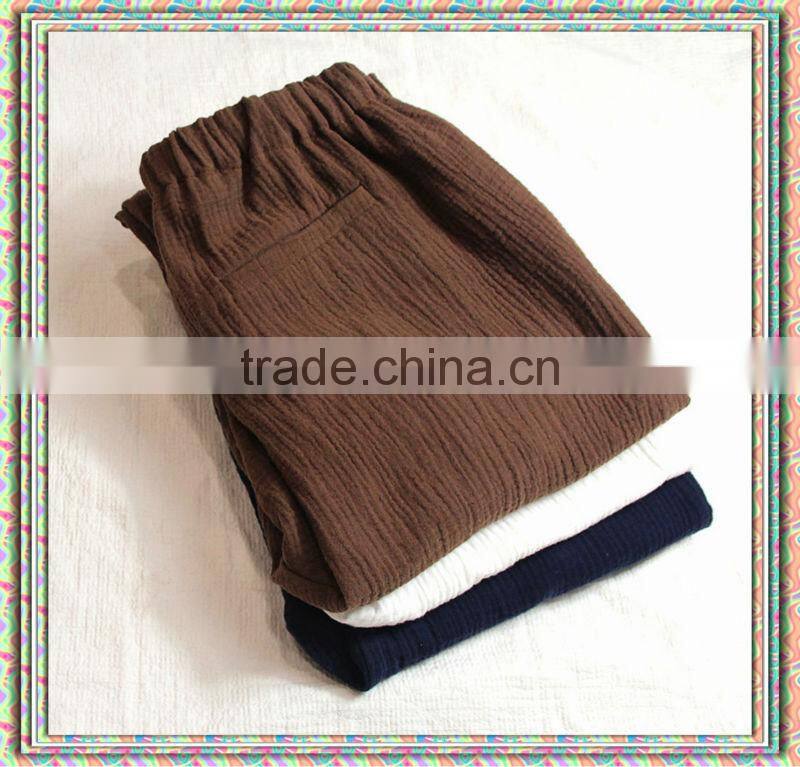 2014 Fashion Hot Selling Ladies White Cotton Pants