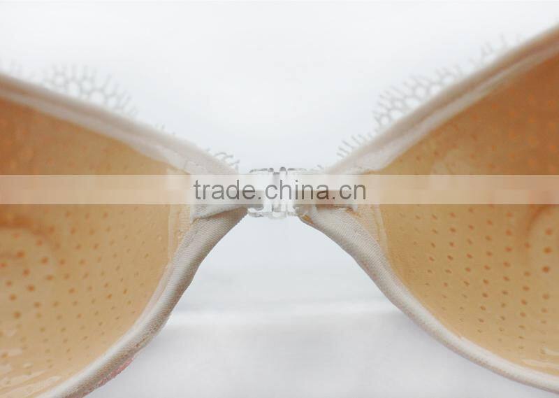 hot sexy pink MASSAGE Lace self-adhesive bra