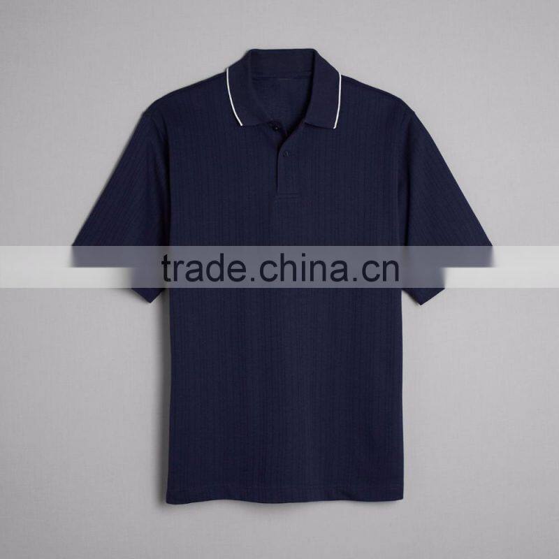 Mens Embroidery Knit Polo Variegated Texture And Interlock Knit Polo 53% Cotton 47% Polyester Custom Worker Suit