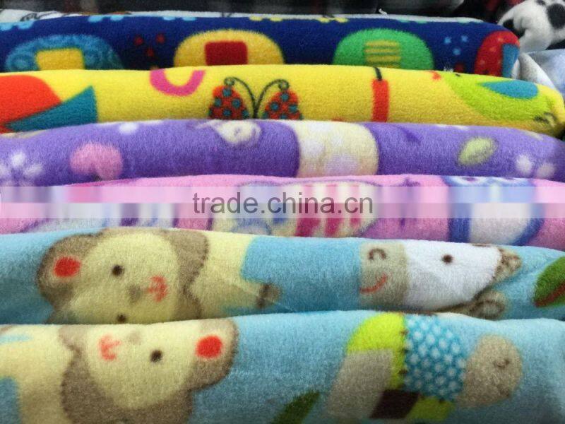 polyester printed fleece fabric plaid polar fleece