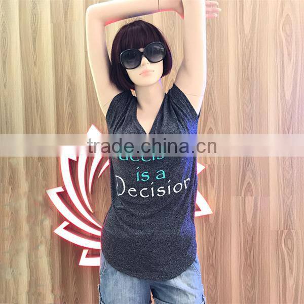 New fashion AB yarn fabric short sleeve t shirt