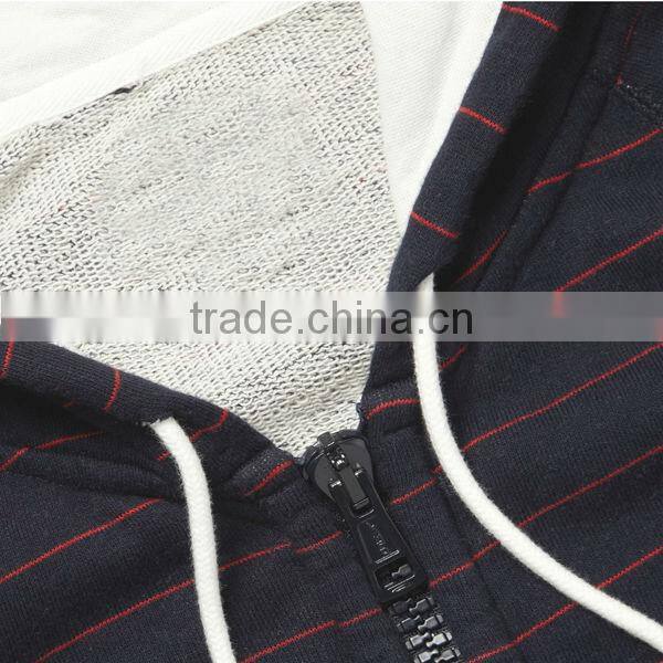 strip cotton hoodies jersey sweatshirt for men
