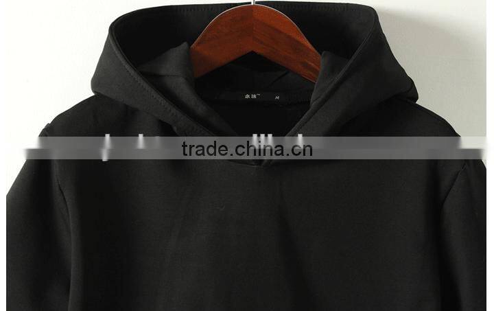 high quality custom 100% cotton men's short sleeve blank black wizard hoodie